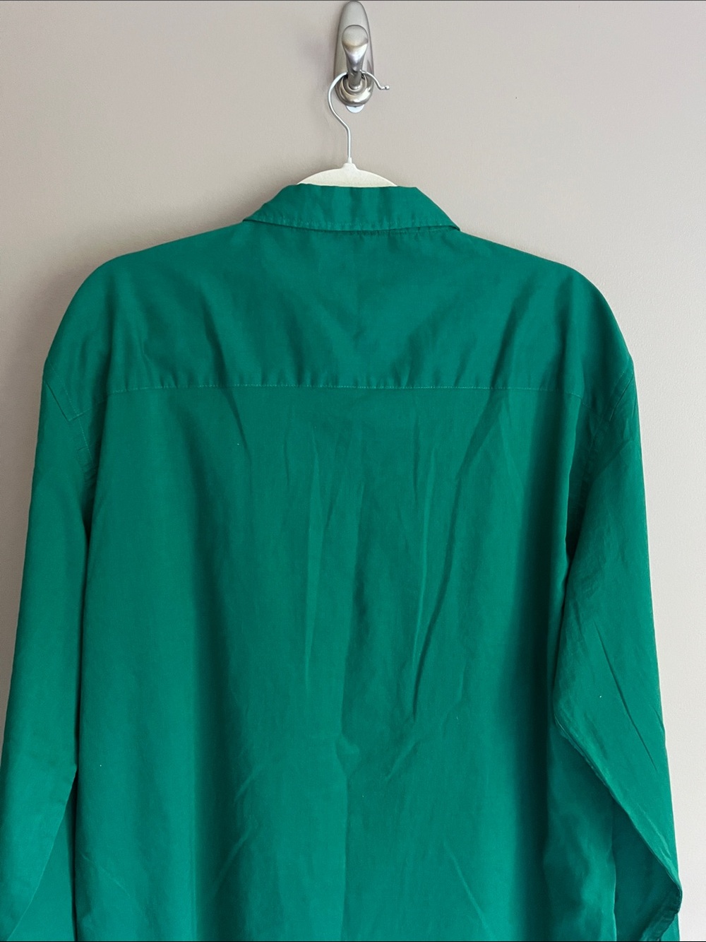 Zara men's button-down Kelly green Oxford cotton shirt size XL - Picture 10 of 11